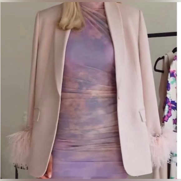 SHORT PRINTED TULLE DRESS - Picture 9 of 9